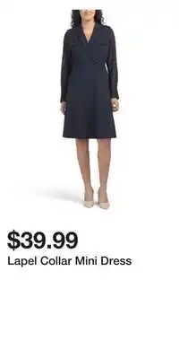 TJ Maxx Lapel Collar Mini Dress offer