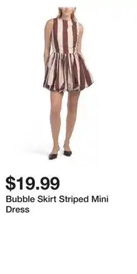 TJ Maxx Bubble Skirt Striped Mini Dress offer