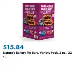 Sam's Club Nature's Bakery Fig Bars, Variety Pack, 2 oz., 32 ct offer
