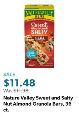 Sam's Club Nature Valley Sweet and Salty Nut Almond Granola Bars, 36 ct offer