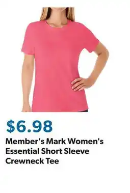 Sam's Club Member's Mark Women's Essential Short Sleeve Crewneck Tee offer