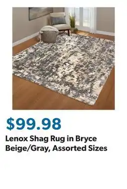 Sam's Club Lenox Shag Rug in Bryce Beige/Gray, Assorted Sizes offer