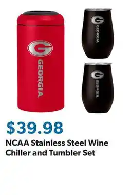 Sam's Club NCAA Stainless Steel Wine Chiller and Tumbler Set offer