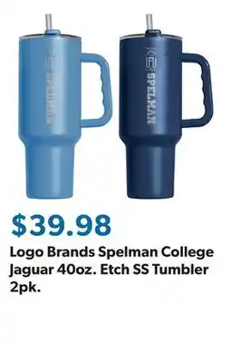 Sam's Club Logo Brands Spelman College Jaguar 40oz. Etch SS Tumbler 2pk offer