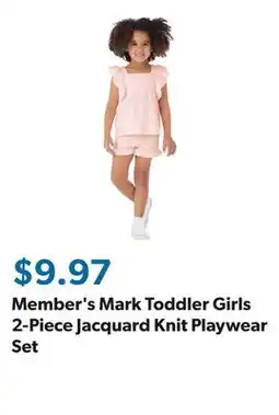 Sam's Club Member's Mark Toddler Girls 2-Piece Jacquard Knit Playwear Set offer