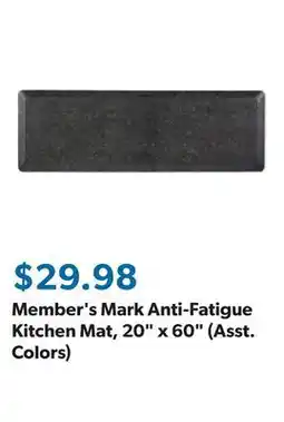 Sam's Club Member's Mark Anti-Fatigue Kitchen Mat, 20 x 60 (Asst. Colors) offer