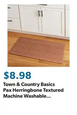 Sam's Club Town & Country Basics Pax Herringbone Textured Machine Washable Area Rug, Assorted Sizes and Colors offer