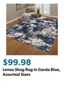 Sam's Club Lenox Shag Rug in Garda Blue, Assorted Sizes offer
