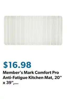 Sam's Club Member's Mark Comfort Pro Anti-Fatigue Kitchen Mat, 20 x 39, Assorted Designs offer