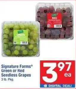 Albertsons Signature farms green or red seedless grapes offer