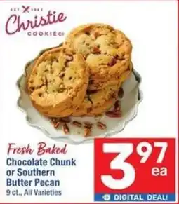 Albertsons Fresh baked chocolate chunk or southern butter pecan offer