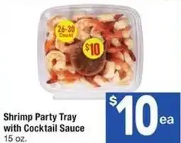 Albertsons Shrimp party tray with cocktail sauce offer
