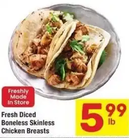 Albertsons Fresh diced boneless skinless chicken breasts offer