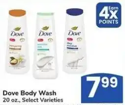 Albertsons Dove body wash offer