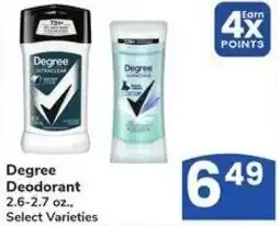 Albertsons Degree Deodorant offer