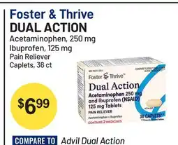 Health Mart Foster & Thrive DUAL ACTION Acetaminophen, 250 mg Ibuprofen, 125 mg Pain Reliever Caplets offer