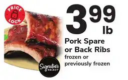 ACME Signature Select Pork Spare or Back Ribs offer