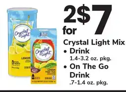 ACME Crystal Light Mix Drink 1.4-3.2 oz. pkg., On The Go Drink. 7-1.4 oz. pkg offer