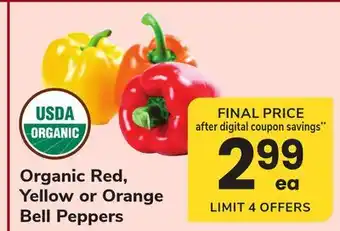 ACME Organic Red, Yellow or Orange Bell Peppers offer