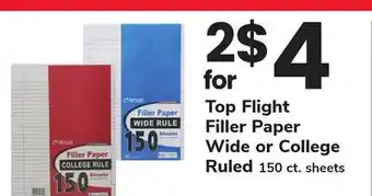 ACME Top Flight Filler Paper Wide or College Ruled offer