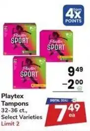 Albertsons Playtex Tampons offer