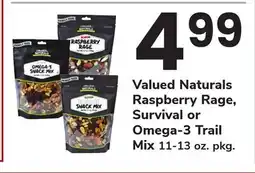ACME Valued Naturals Raspberry Rage, Survival or Omega-3 Trail Mix offer