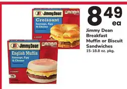 ACME Jimmy Dean Breakfast Muffin or Biscuit Sandwiches offer