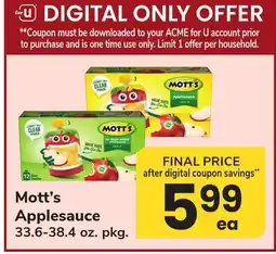 ACME Mott's Applesauce offer