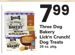 ACME Three Dog Bakery Lick'n Crunch! Dog Treats offer