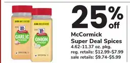 ACME McCormick Super Deal Spices offer