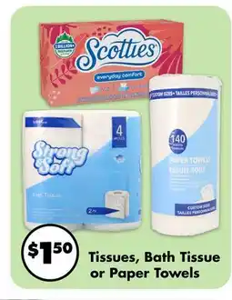 Dollar Tree Tissues Bath Tissue Paper Towels offer