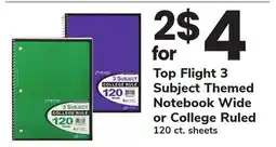 ACME Top Flight 3 Subject Themed Notebook offer