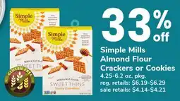 ACME Simple Mills Almond Flour Crackers or Cookies offer