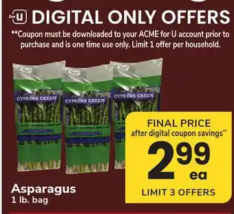 ACME Asparagus offer