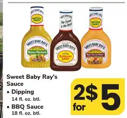 ACME Sweet Baby Ray's Sauce Dipping 14 fl. oz. btl., BBQ Sauce 18 fl. oz. btl offer