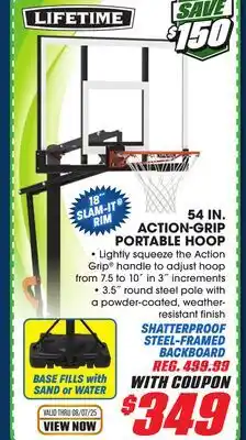Big 5 Lifetime 54 Action Grip Portable Hoop offer