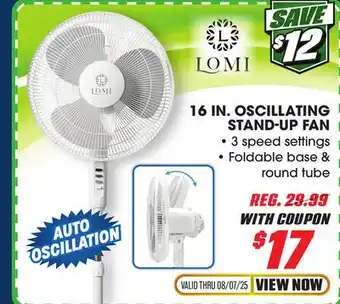 Big 5 LOMI 16 Oscillating Stand Up Fan offer