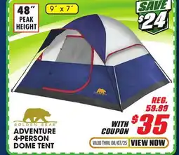 Big 5 Golden Bear Adventure 4-Person Dome Tent offer