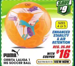 Big 5 Puma Orbita LaLiga 1 MS Soccer Ball offer