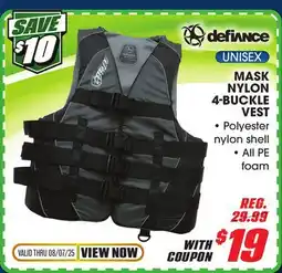 Big 5 Defiance Mask Nylon 4-Buckle Vest offer