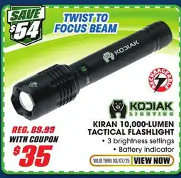 Big 5 Kodiak Kiran Rechargeable 10,000 Lumen Tactical Flashlight offer