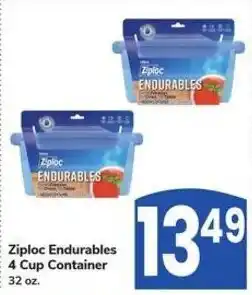 Albertsons Ziploc endurables 4 cup container offer