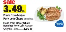 Meijer Fresh from Meijer Pork Loin Chops offer
