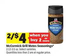 Meijer McCormick Grill Mates Seasonings offer