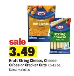 Meijer Kraft String Cheese, Cheese Cubes or Cracker Cuts offer