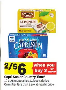 Meijer Capri Sun or Country Time offer