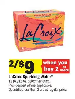 Meijer LaCroix Sparkling Water offer