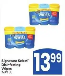 Albertsons Signature Select Disinfecting Wipes offer