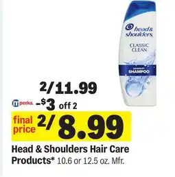 Meijer Head & Shoulders Hair Care Products offer