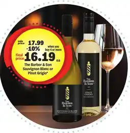 Meijer The Barber & Son Sauvignon Blanc or Pinot Grigio offer